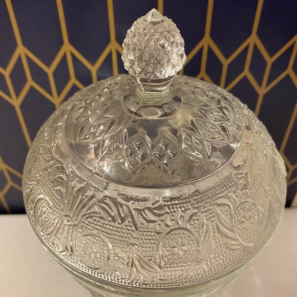 Vintage Crystal Duncan And Miller Footed Candy Dish [Item 521] - Picture 2 of 4